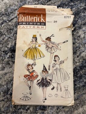 Butterick Kids Theater Costume Pattern – Yellow, Orange, Black, White Designs